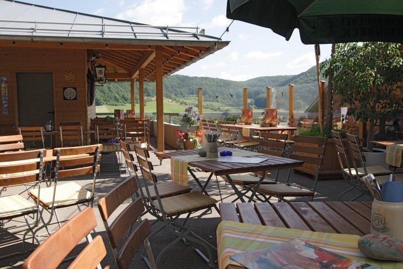 Akzent Hotel Hoehenblick Muehlhausen im Taele Restaurang bild